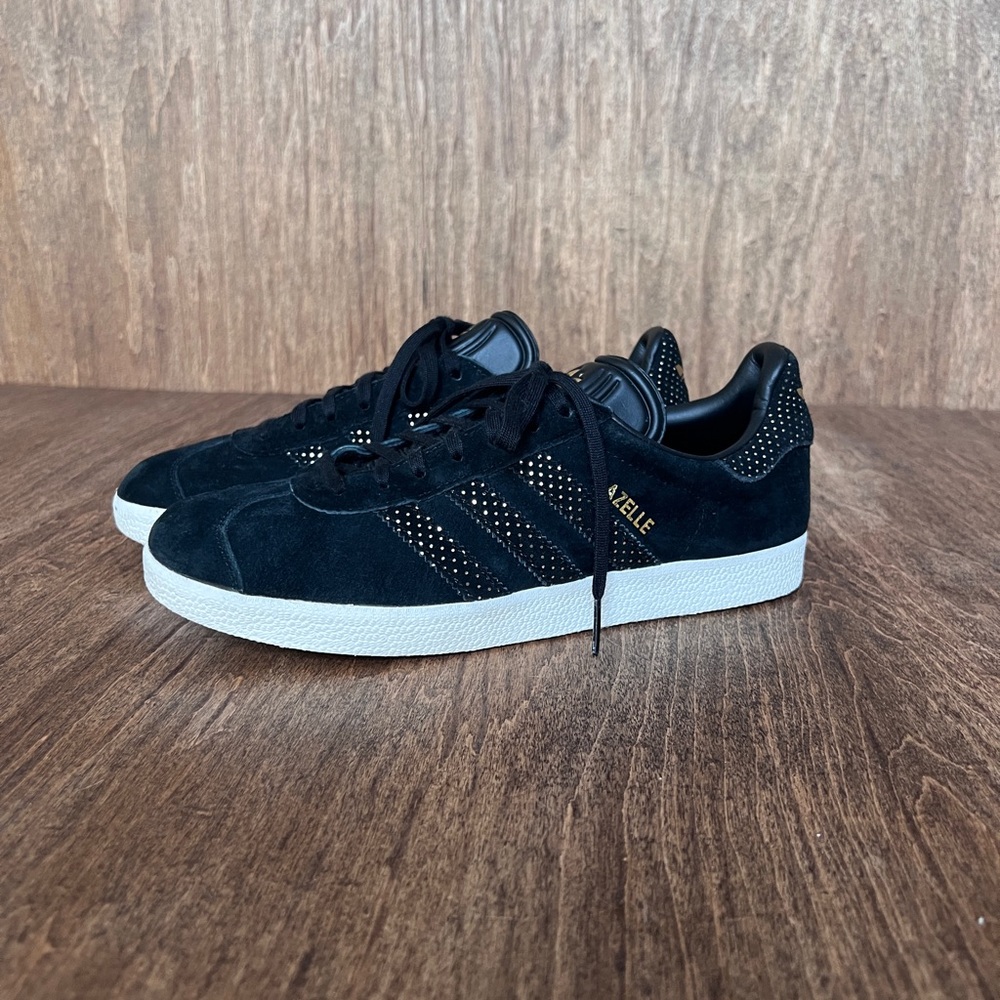 Adidas Gazelle Black Suede Sneakers Women’s 9